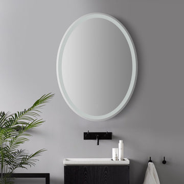 Dane 27 Round Frameless Anti-Fog Aluminum Front/Back-lit Tri-color LED Bathroom Vanity Mirror with Smart Touch Control